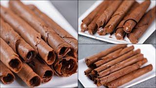 CHOCOLATE WAFER ROLL RECIPE | NO OVEN | NO EGG | EASY CHOCOLATE WAFER RECIPE | N'Oven