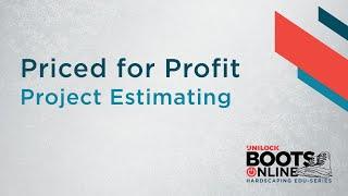 Priced for Profit - Project Estimating