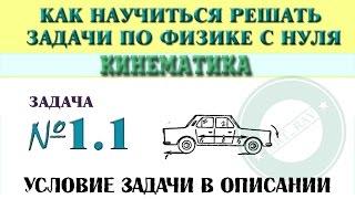 Задача 1.1. КИНЕМАТИКА | Учимся решать задачи по физике с нуля