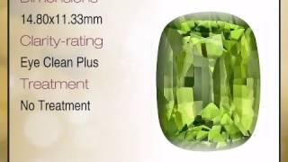 Majestic Burmese Natural Peridot Gemstone, Antique Cushion Cut, 9.05 carats - africagems.com