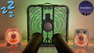 Sleep deeply with twin fan heater and box fan noise through double tubes!