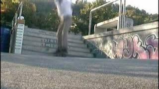 Skateboarding - pressure flip down 6 stairs