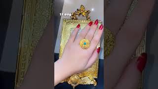 latest Arabic gold ring design with weight