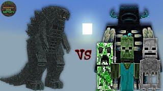 Godzilla Earth vs Titan Mobs Bosses | Minecraft Bedrock | Mob Battle