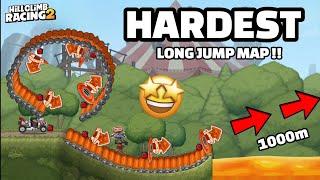 HARDEST LONG JUMP!!  1000m JUMP OVER LAVA  IN COMMUNITY SHOWCASE - Hill Climb Racing 2