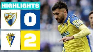 MÁLAGA CF 0 - 2 CÁDIZ CF I HIGHLIGHTS LALIGA HYPERMOTION