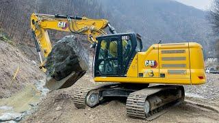 COSTRUZIONE SCOGLIERA con CATERPILLAR 323 & HITACHI 240