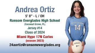 Andrea Ortiz  5’ 8” - L / OH  Class of 2024