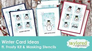 Mass-Producing Winter Cards | Frosty Kit | Taylored Expressions | Christmas Card Ideas