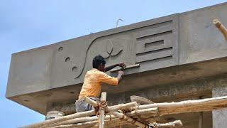 Plastering Techniques of Wall Elevation Border Design Accurate with Cement|Elevation Design House