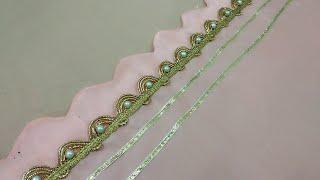 Kurti Ghera/Daman Design with Lace || Cutwork Daman/Ghera Design making