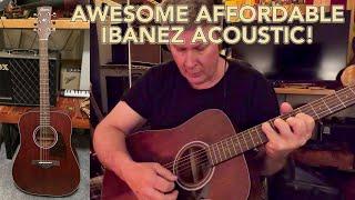 Ibanez Artwood AW54 Acoustic Guitar - Open Pore Natural - Review and Sound Samples