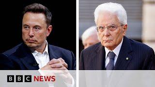 Elon Musk told ‘not to interfere’ in migrant policy by Italy’s president | BBC News