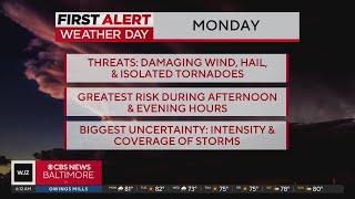 Weather Alert Day for possible severe holiday storms in Maryland