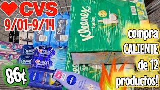 una compra CALIENTE de 12 productos en CVS 9/01-9/14