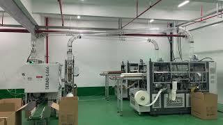 NEWTOP paper bowl machine 1250S connect with packing machine