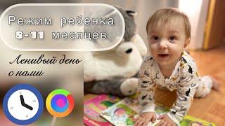 Режим ребенка с 8 до 11 месяцев| Наш ленивый день | переход с 3 до 2 дневных снов