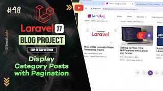 #48. Display Category Posts with Pagination | Laravel 11 Blog Tutorial