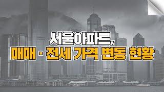서울아파트 매매, 전세 가격 변동 현황