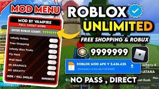 ️MOD MENU!️ Roblox Mod Apk v2.640.740 Unlimited Robux & Speed Fly Jump Hack 2024 ! Latest version