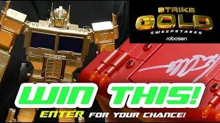 ENTER FOR YOUR CHANCE TO WIN this incredible Gold (painted) Elite Edition Optimus Prime - Learn More