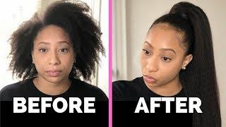 Sleek Ponytail On Natural 4C Hair | Quick & Easy Hairstyle | Janay Way