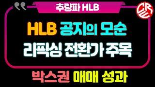 에이치엘비 HLB 공지의 모순 / 리픽싱 전환가 주목 / 박스권 매매 성과