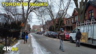 Freezing Cold Toronto Walk Along Ontario Street on December 16, 2020