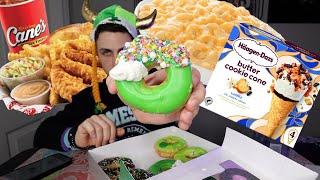 Krispy Kreme Donuts, Raising Canes, Chick Fil A And MORE ASMR Mukbang Cheat Day! 