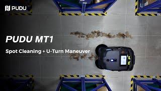 PUDU MT1: Spot Cleaning + U-Turn Maneuver | Pudu Robotics