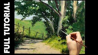 Tutorial: How to paint Loosely | Woods Path | Painting with Samir