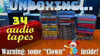 34 audio cassettes unboxing (Memorex, Socimag, PDMagnetics, GoldStar, FUJI, maxell, BKB, etc.)!