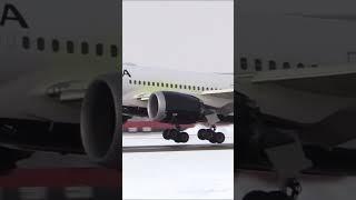 Air Canada's Incredible Snow Takeoff