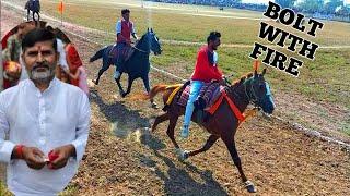 BOLT HORSE WITH FIRE AJAY SINGH HORSE PERFORMANCE IN BIHAR HORSE RACE