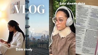 VLOG| Psalm bible study, doing my own nails, clothing try on & solo dinner date 