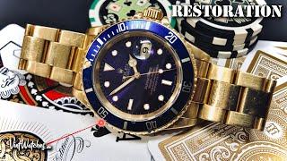 Restoration of a Rolex Submariner 16618 in 18k - 10k Follower Special - 18k Bracelet Stretch Repair