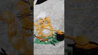 Фартух кухонний, кухарський, вишивка - кіт-кулінар.