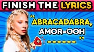 FINISH THE LYRICS Most Popular 2020-2025 Songs  | Music Quiz