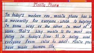 write simple best english essay on mobile phone | how to write easy short essay on mobile phone