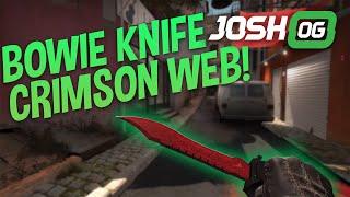 LOW FLOAT BOWIE KNIFE CRIMSON WEB! (CS:GO Operation Wildfire Unboxing)