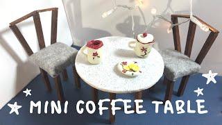 Mini Coffee Table | Mini Chairs | Mini Coffee Set | DIY | Fantasy Miniatures