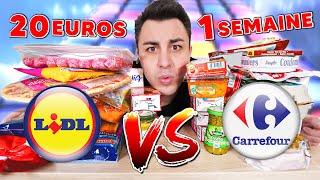 20 EUROS POUR MANGER 1 SEMAINE ! (Lidl Vs Carrefour)