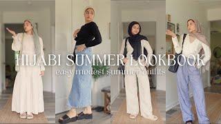 HIJABI SUMMER 2024 LOOKBOOK 🫶 modest and easy outfits, hijab tutorials, cute & stylish