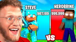 MINECRAFT STEVE vs MONSTERS POWER LEVEL COMPARISON!