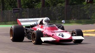 Ferrari F1 312B & 312B3 Spazzaneve - Action & great engine sound @ Imola racetrack