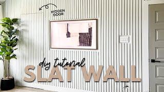 DIYing a Slat Wall in my Bedroom (+ a hidden door to our home office!) - Full Tutorial!