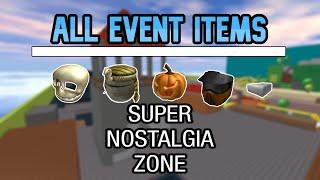 HOW To GET ALL Event Items in SUPER NOSTALGIA ZONE | Roblox