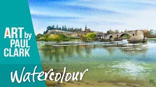 How to Paint a River with Reflection in Watercolour on a River Cruise Painting Holiday.