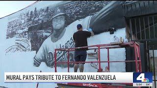 New mural in Frogtown pays tribute to Fernando Valenzuela