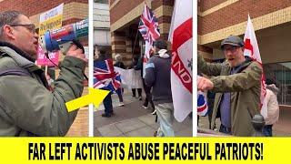 Vile Far Left Activists ABUSE Peaceful Patriots In Portsmouth This Weekend!